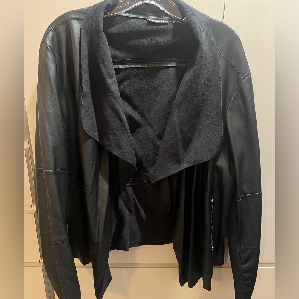 Black pleather blazer
